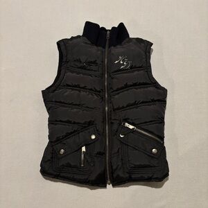 Harley Davidson Puffers Vest Size XS Black Y2K Grunge Biker Chic Casual Fall